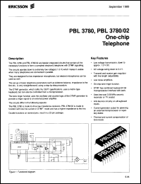 Click here to download PBL3780N Datasheet
