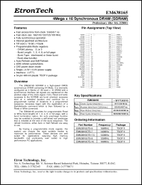 Click here to download EM638165TS-7 Datasheet