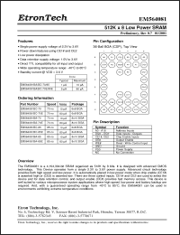 Click here to download EM564081BA-85 Datasheet