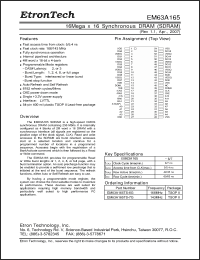 Click here to download EM63A165 Datasheet