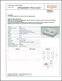 Click here to download 6PS0300R17KE3-3GH Datasheet