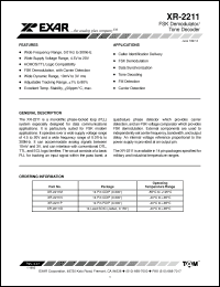 Click here to download XR2211 Datasheet