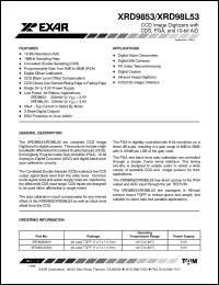 Click here to download XRD9853 Datasheet