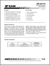 Click here to download XR-2211ACP Datasheet