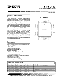 Click here to download ST16C550IJ44 Datasheet