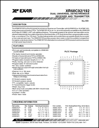 Click here to download XR68C192CJ Datasheet