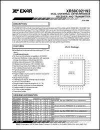 Click here to download XR88C192IJ Datasheet