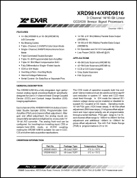 Click here to download XRD9816ACV Datasheet