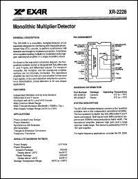 Click here to download XR2228CP Datasheet