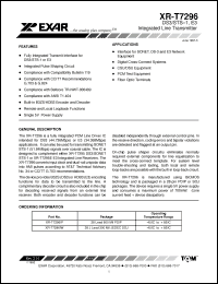 Click here to download XR-T7296IW Datasheet