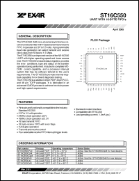 Click here to download ST16C550_05 Datasheet