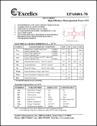 Click here to download EPA040A-70 Datasheet