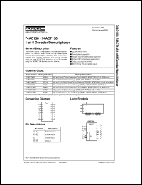 Click here to download 74AC138CW Datasheet