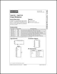 Click here to download 74AC151SC Datasheet