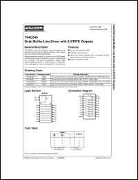 Click here to download 74AC540 Datasheet