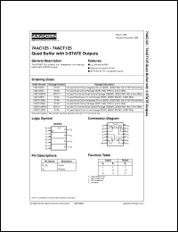 Click here to download 74ACT125SC Datasheet