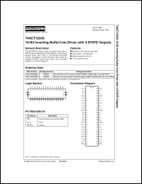 Click here to download 74ACT16240SSCX Datasheet