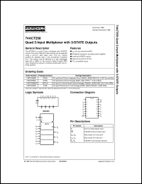 Click here to download 74ACT258MTC Datasheet