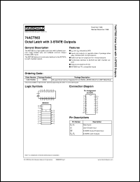 Click here to download 74ACT563PC Datasheet