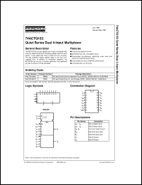 Click here to download 74ACTQ153PC Datasheet