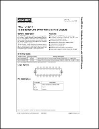 Click here to download 74ACTQ16244SSC Datasheet