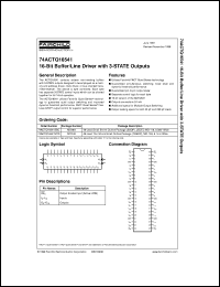 Click here to download 74ACTQ16541SSCX Datasheet