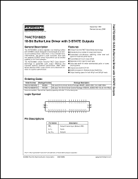 Click here to download 74ACTQ18825SSCX Datasheet