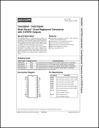 Click here to download 74ACTQ544SPC Datasheet