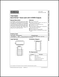 Click here to download 74ACTQ563PC Datasheet