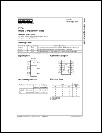 Click here to download 74F27 Datasheet