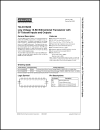 Click here to download 74LCX16245MTD Datasheet