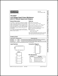 Click here to download 74LCX257MTCX_NL Datasheet