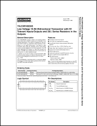 Click here to download 74LCXR162245 Datasheet
