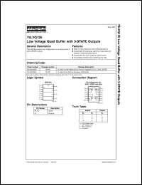 Click here to download 74LVQ125SCX Datasheet
