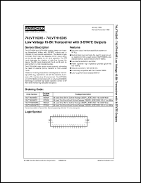 Click here to download 74LVTH16245MEA Datasheet