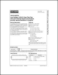 Click here to download 74VCX162374MTDX Datasheet