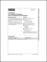 Click here to download 74VCX16722MTD Datasheet