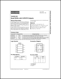 Click here to download 74VHC125MX Datasheet