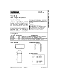 Click here to download 74VHC153CW Datasheet