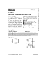 Click here to download 74VHC163N Datasheet
