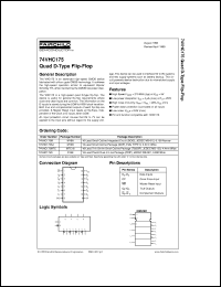 Click here to download 74VHC175MTC Datasheet