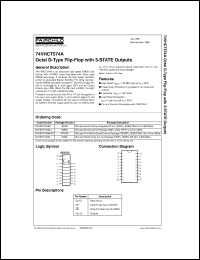 Click here to download 74VHCT574AMTC Datasheet