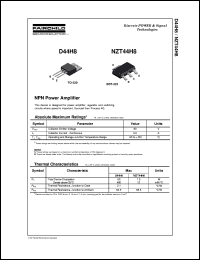 Click here to download D44H8 Datasheet