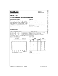 Click here to download DM74LS151CW Datasheet
