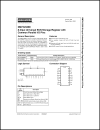 Click here to download DM74LS299 Datasheet
