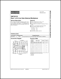 Click here to download DM74S153N Datasheet