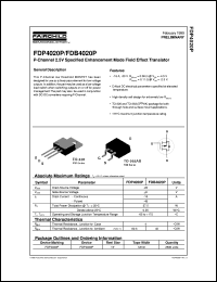 Click here to download FDB4020 Datasheet