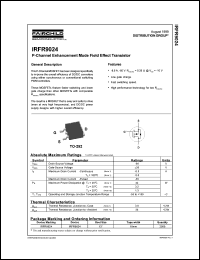 Click here to download IRFR9024 Datasheet