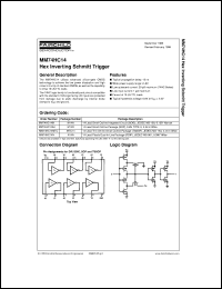 Click here to download MM74HC14 Datasheet