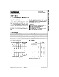 Click here to download MM74HC151MTCX_NL Datasheet